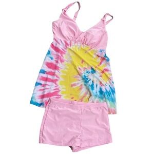 ESPRLIA Women’s 2 Piece Swimsuit Tummy Control with Boy Shorts NEW Size Large